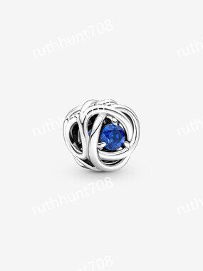 Pandora September Blue Eternity Circle Charm|Pendant
